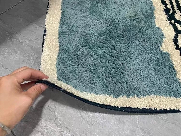 Nordic Abstract Bath Mat – Hand-Crafted - Tegulane Global