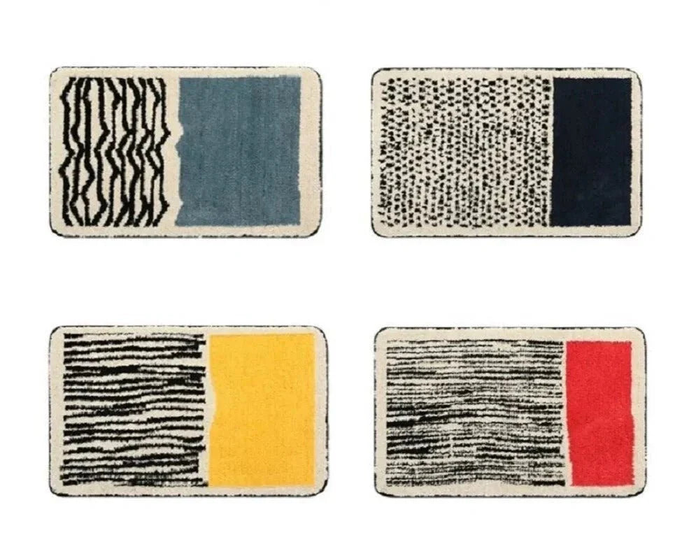 Nordic Abstract Bath Mat – Hand-Crafted - Tegulane Global