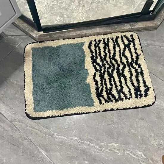 Nordic Abstract Bath Mat – Hand-Crafted - Tegulane Global