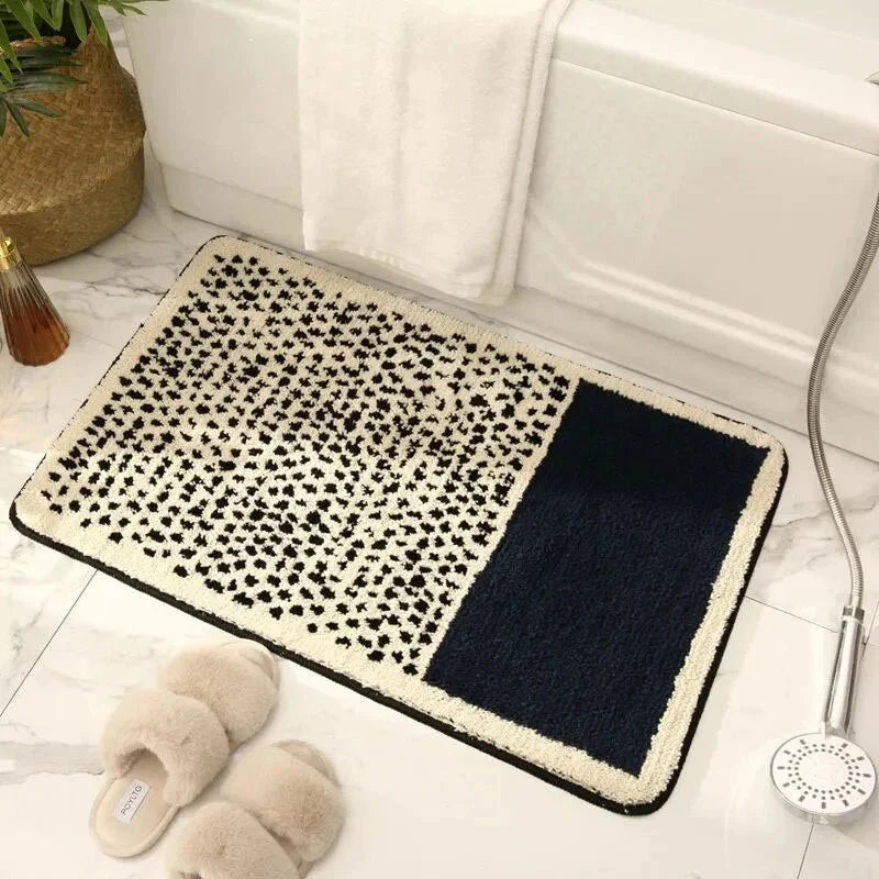 Nordic Abstract Bath Mat – Hand-Crafted - Tegulane Global