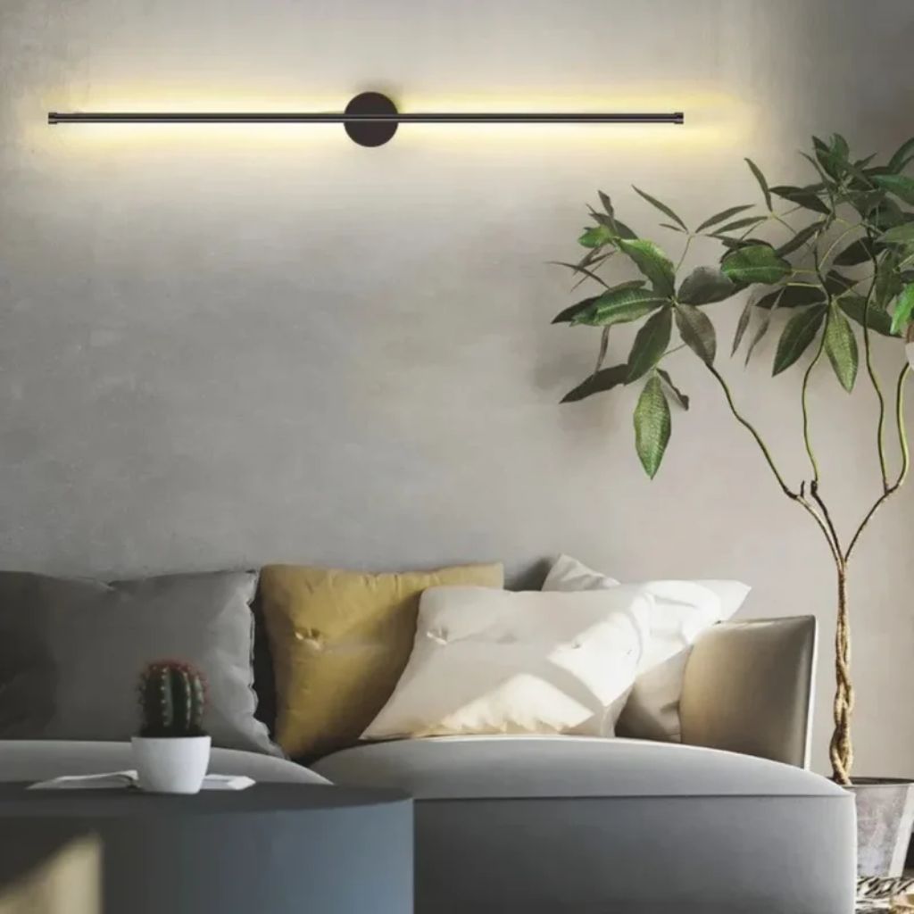 Nordic Black Linear LED Wall Sconce Slim Design - Tegulane Global
