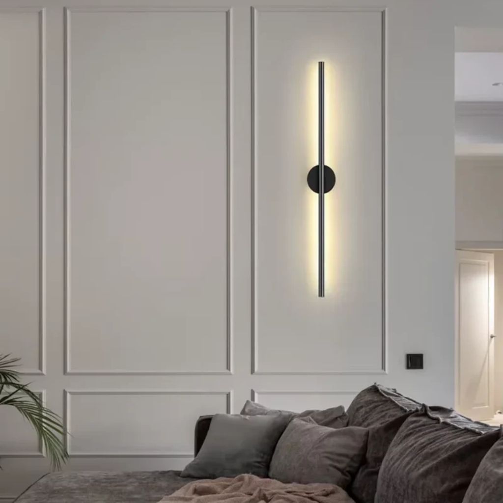 Nordic Black Linear LED Wall Sconce Slim Design - Tegulane Global