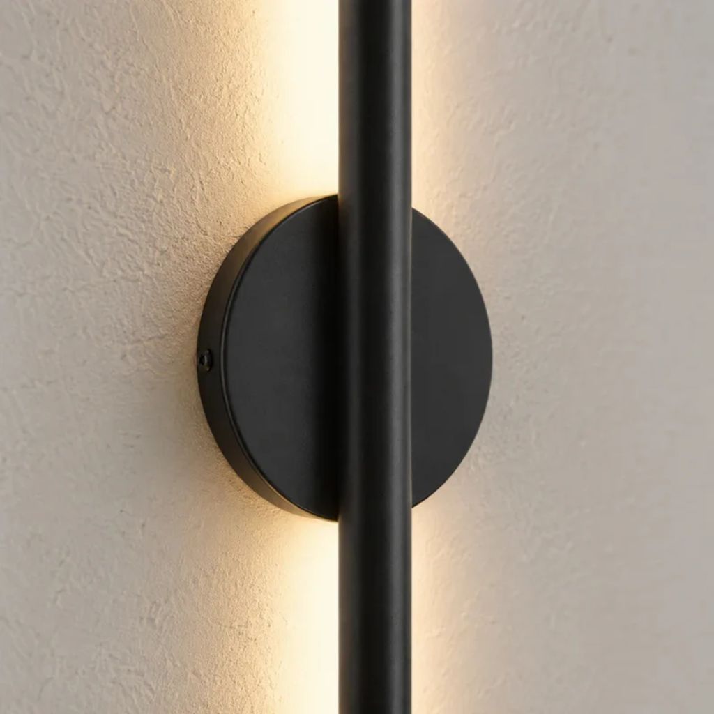 Nordic Black Linear LED Wall Sconce Slim Design - Tegulane Global