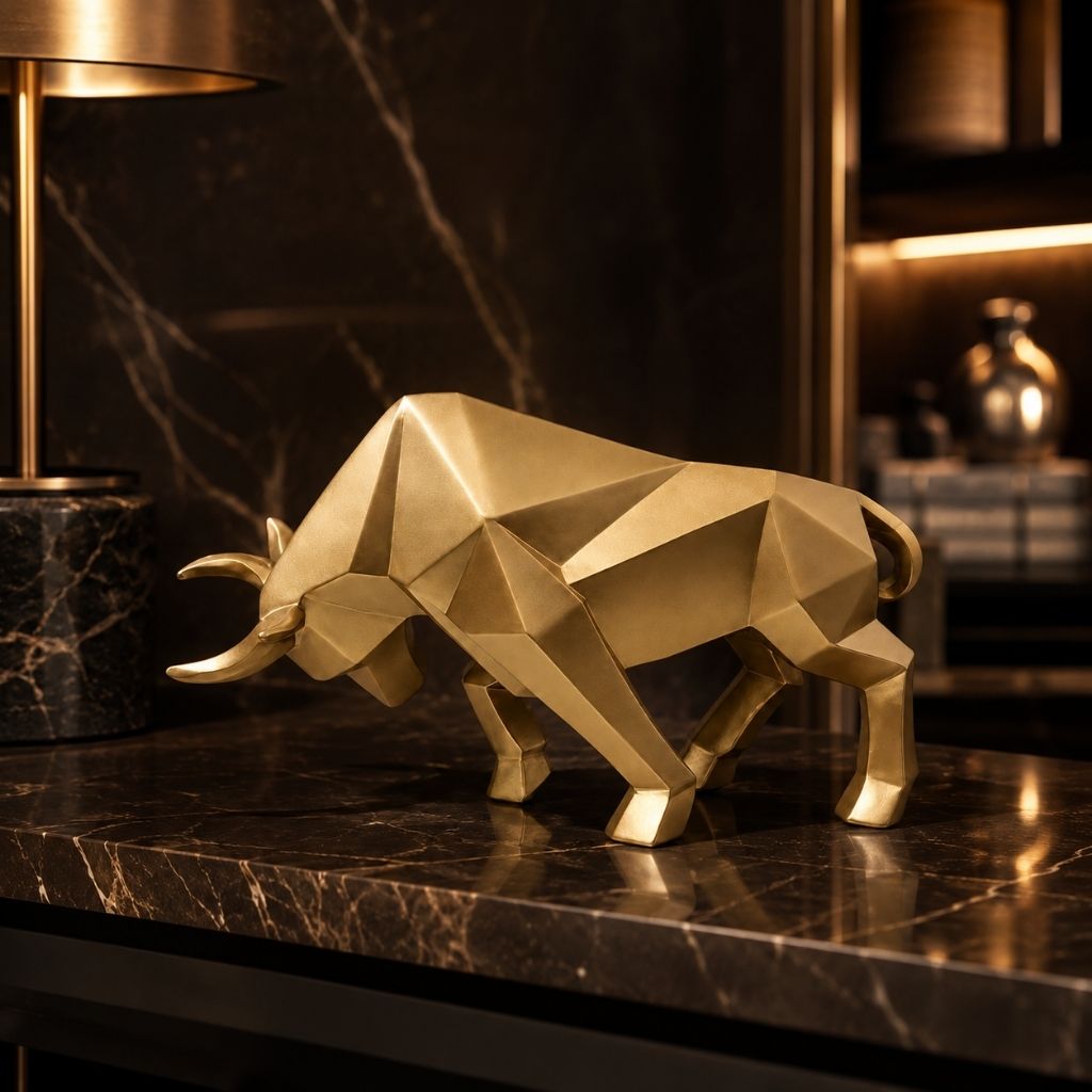 Nordic Bull Resin Sculpture - Tegulane Global
