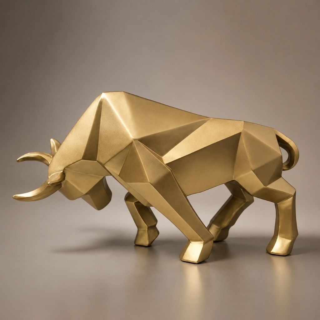 Nordic Bull Resin Sculpture - Tegulane Global
