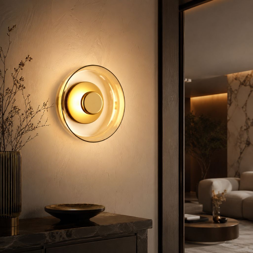 Nordic Glass Bowl Wall Lamp - Tegulane Global