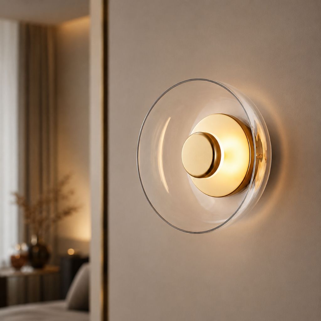 Nordic Glass Bowl Wall Lamp - Tegulane Global