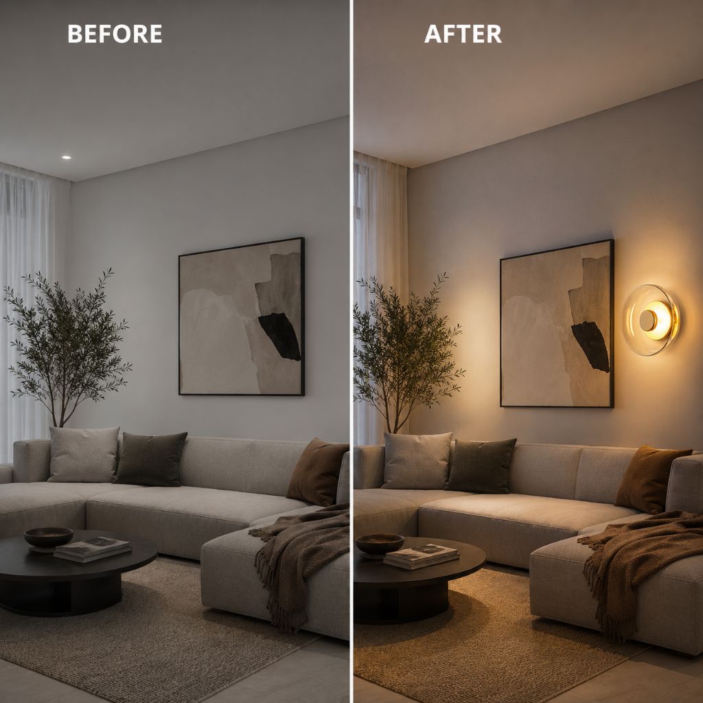 Nordic Glass Bowl Wall Lamp - Tegulane Global