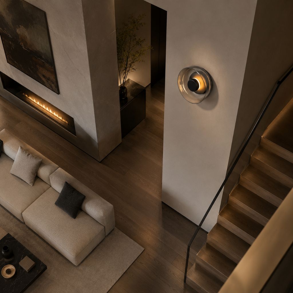 Nordic Glass Bowl Wall Lamp - Tegulane Global