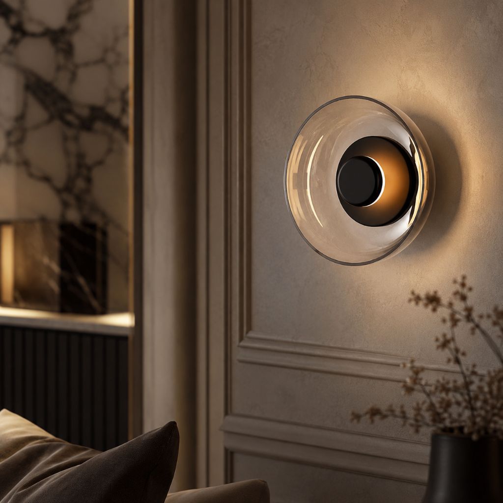 Nordic Glass Bowl Wall Lamp - Tegulane Global