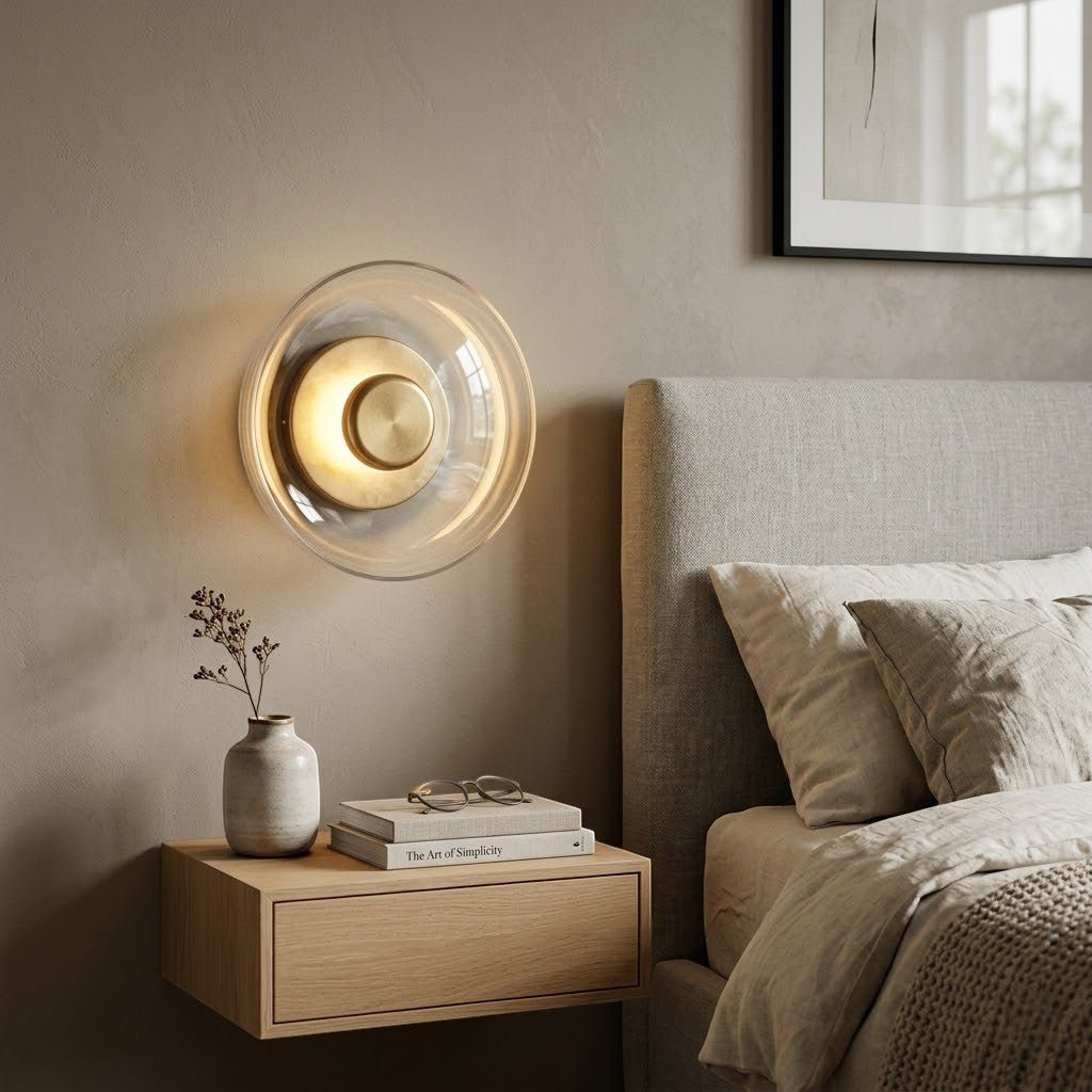 Nordic Glass Bowl Wall Lamp - Tegulane Global