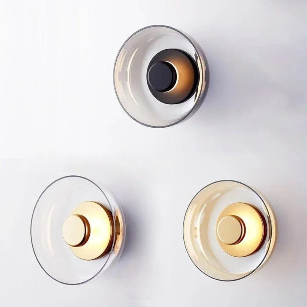 Nordic Glass Bowl Wall Lamp - Tegulane Global