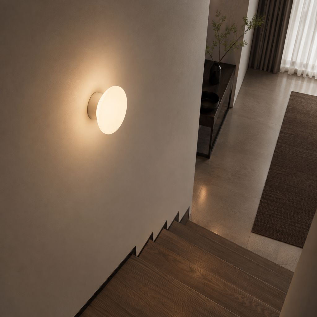 Nordic White Glass Orb Wall Sconce - Tegulane Global