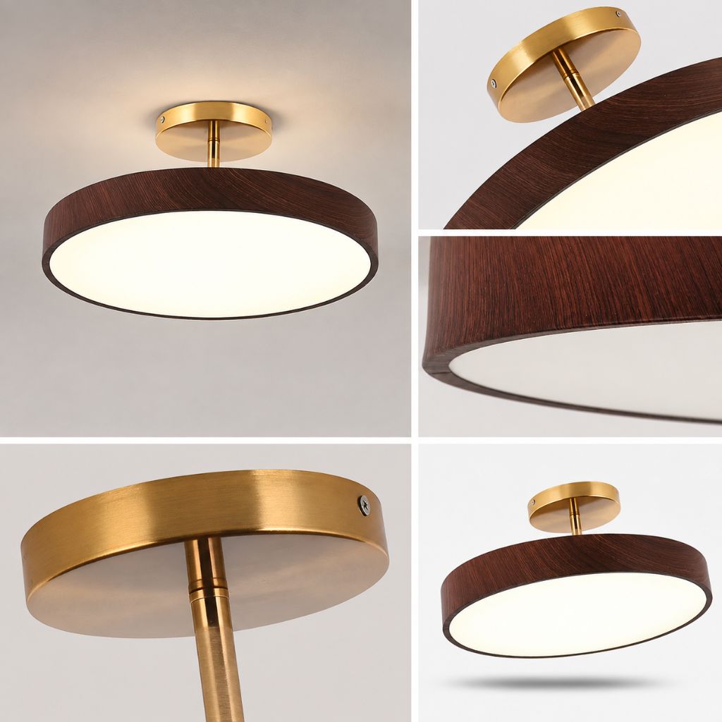 OakLume Nordic Semi Flush Mount Ceiling Light - Tegulane Global