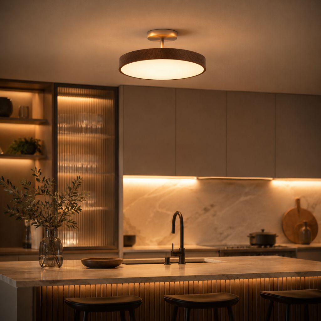 OakLume Nordic Semi Flush Mount Ceiling Light - Tegulane Global