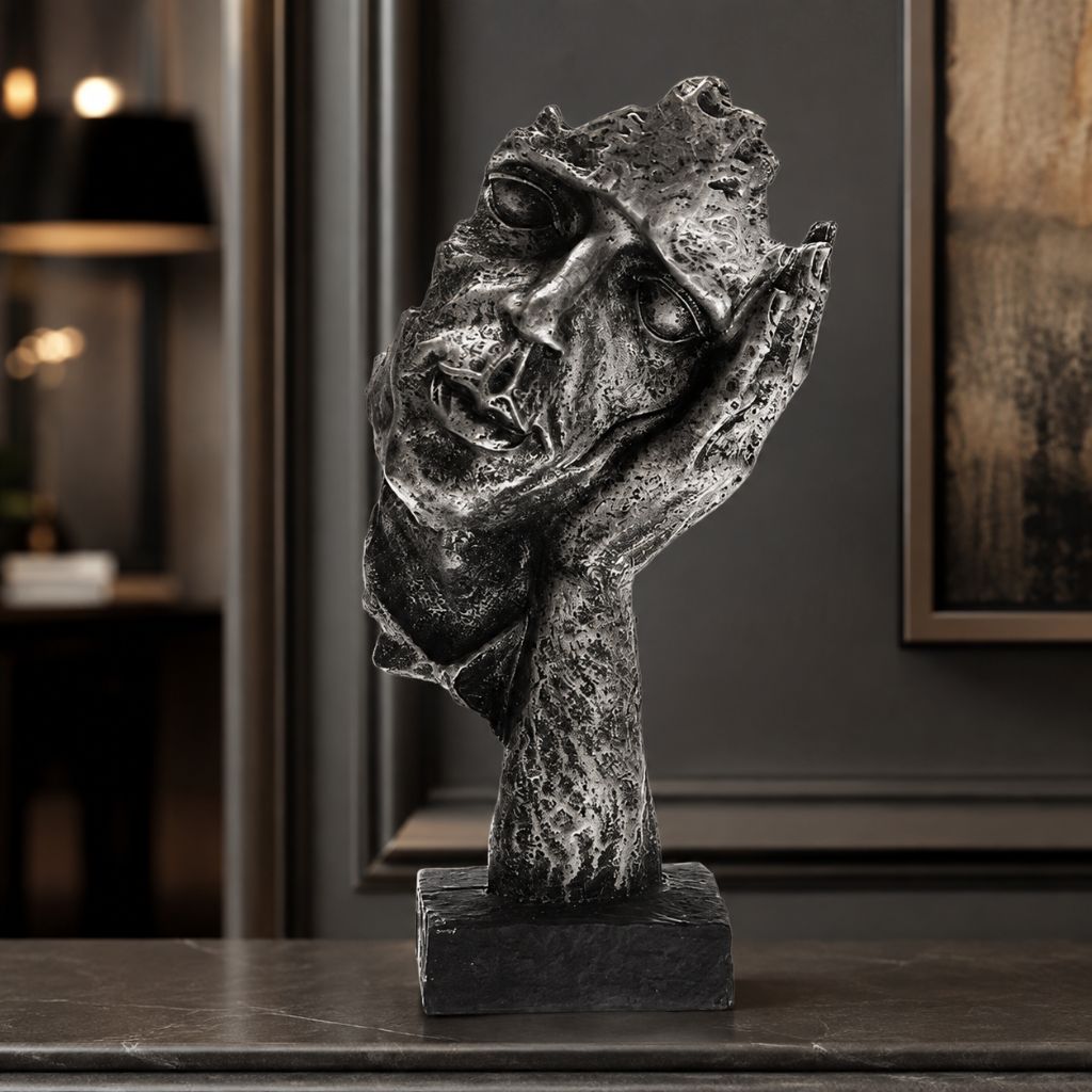 Odin's Faces Nordic-Inspired Resin Sculpture - Tegulane Global