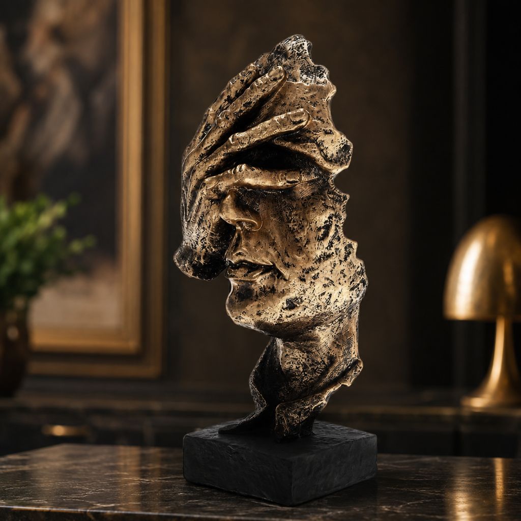 Odin's Faces Nordic-Inspired Resin Sculpture - Tegulane Global