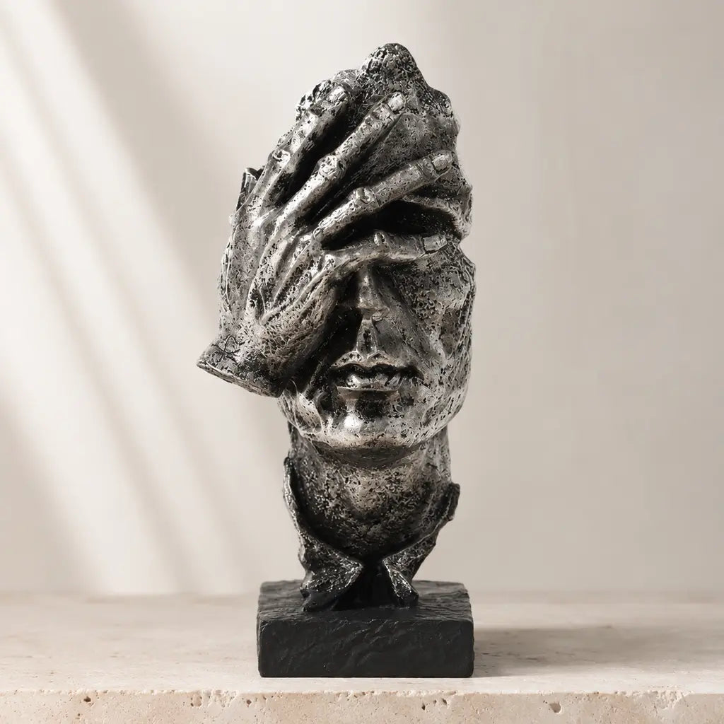 Odin's Faces Nordic-Inspired Resin Sculpture - Tegulane Global