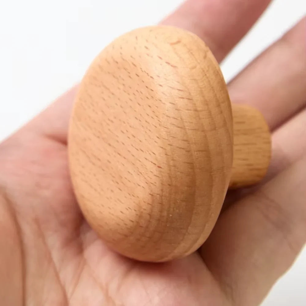 Organic Pebble Solid Wood Wall Hooks – Set of 4 - Tegulane Global