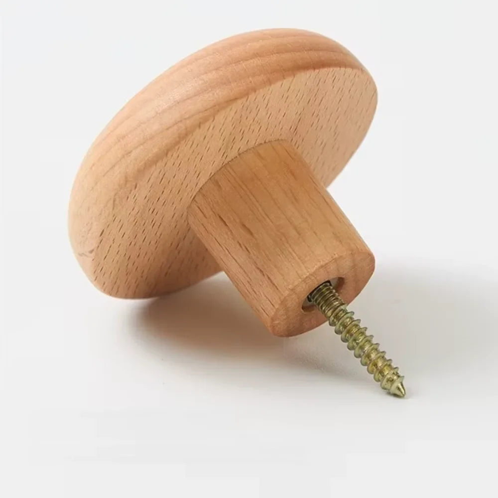 Organic Pebble Solid Wood Wall Hooks – Set of 4 - Tegulane Global