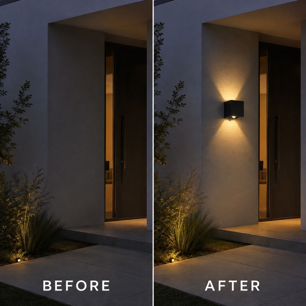 LED Outdoor Wall Light Motion Sensor IP65 Up Down Sconce - Tegulane Global