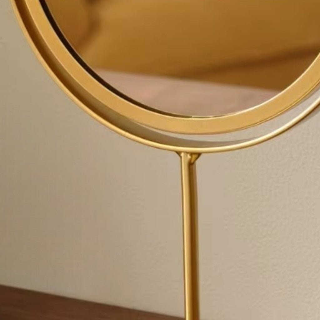 Oval Vanity Mirror Iron Desktop Stand 360° Rotating - Tegulane Global