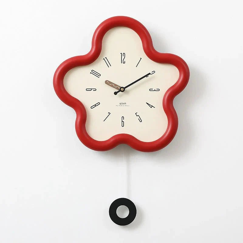 PetalTime - 3D Flower Pendulum Wall Clock with Silent Movement - Tegulane Global
