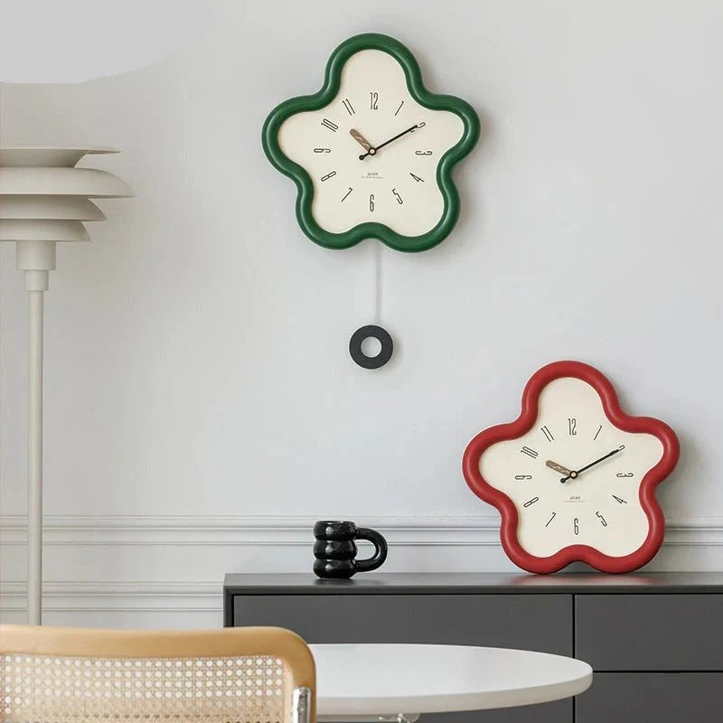 PetalTime - 3D Flower Pendulum Wall Clock with Silent Movement - Tegulane Global