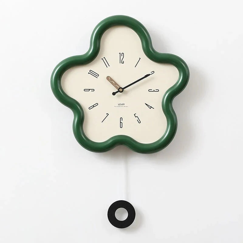PetalTime - 3D Flower Pendulum Wall Clock with Silent Movement - Tegulane Global