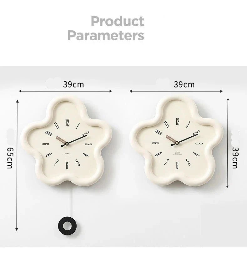 PetalTime - 3D Flower Pendulum Wall Clock with Silent Movement - Tegulane Global