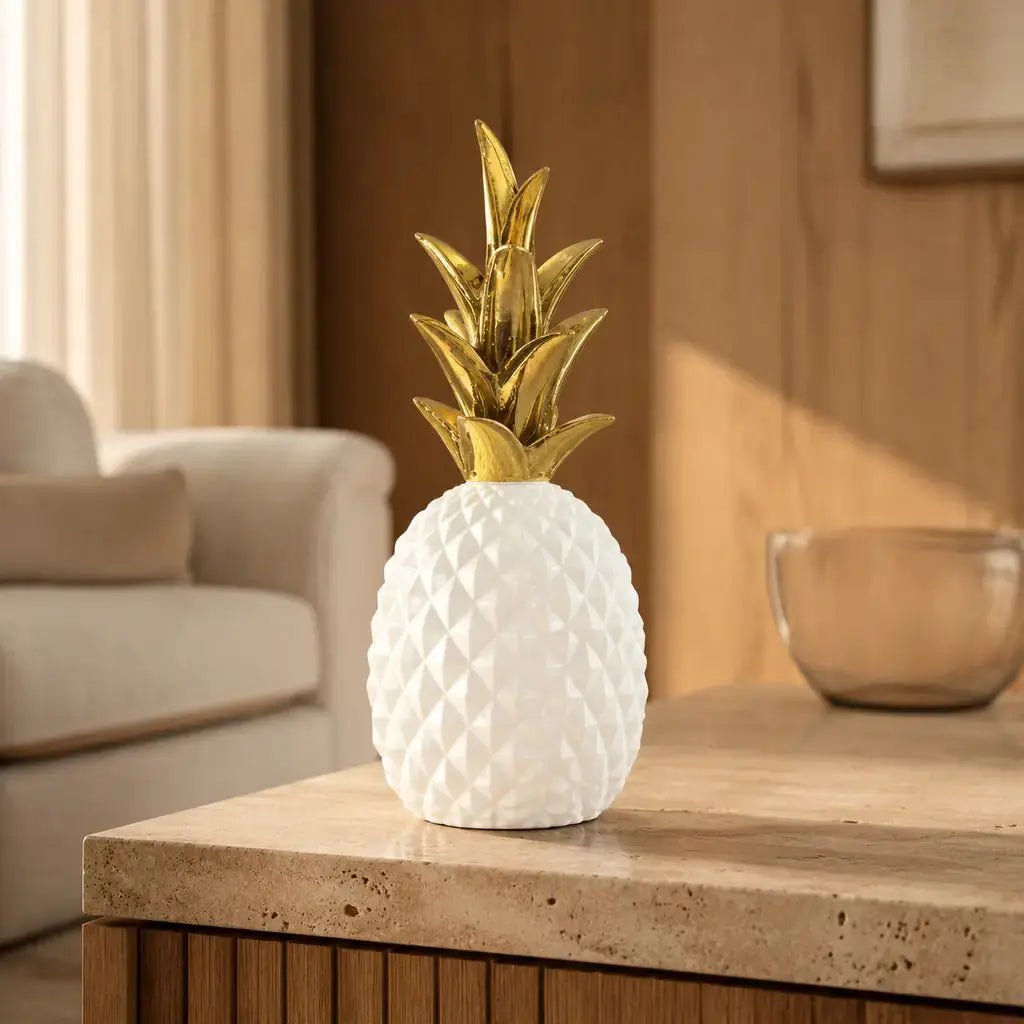 Resin Pineapple Decorative Sculpture - Tegulane Global