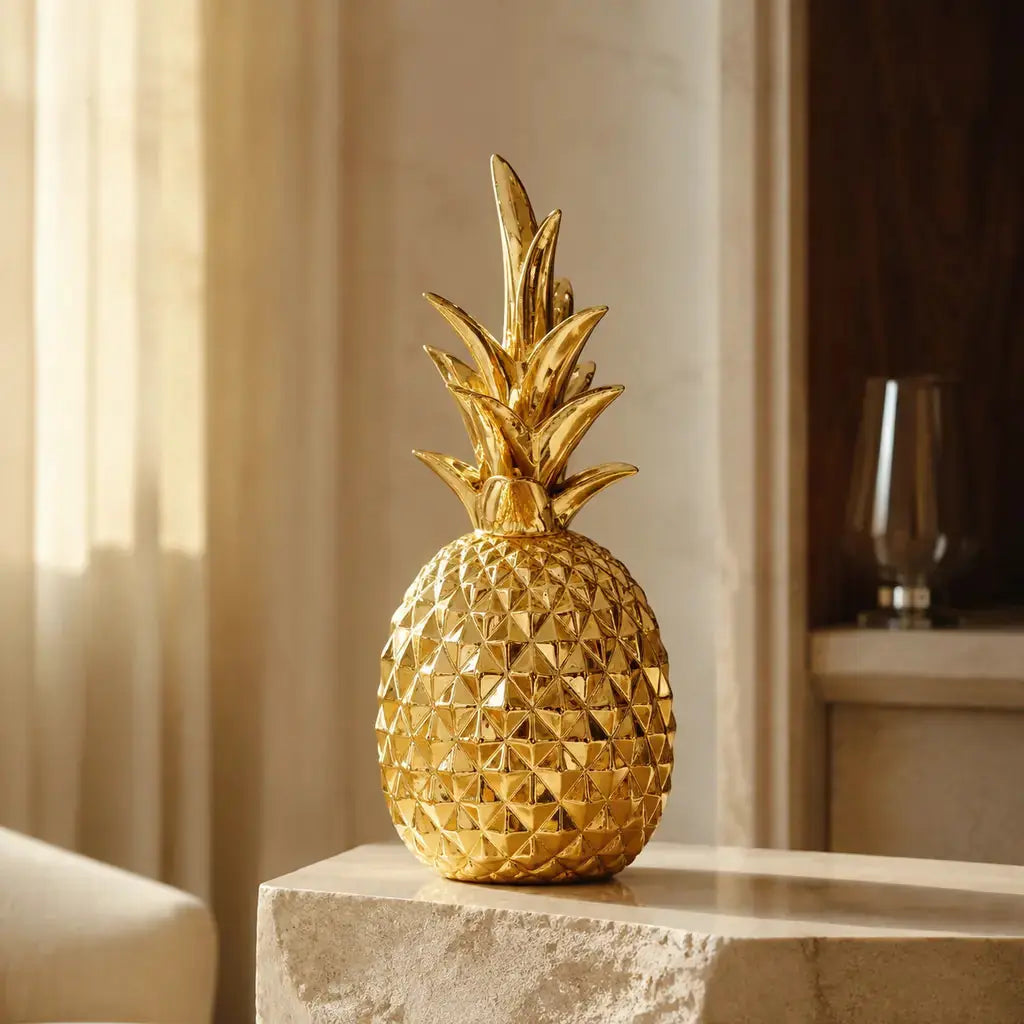 Resin Pineapple Decorative Sculpture - Tegulane Global