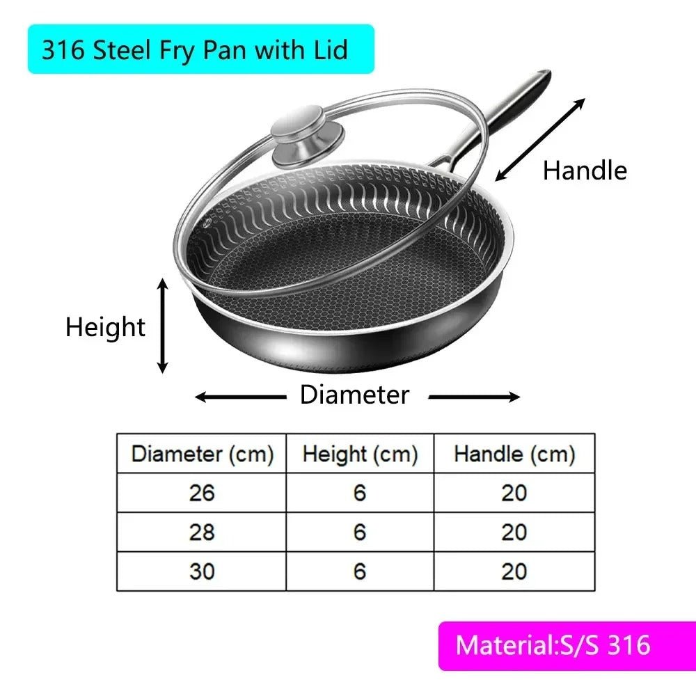 Premium Honeycomb Non-Stick Wok – Stainless Steel Perfect for Stir-Fry - Tegulane Global