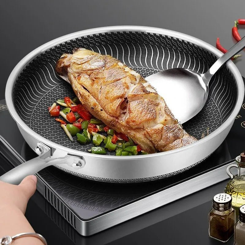 Premium Honeycomb Non-Stick Wok – Stainless Steel Perfect for Stir-Fry - Tegulane Global