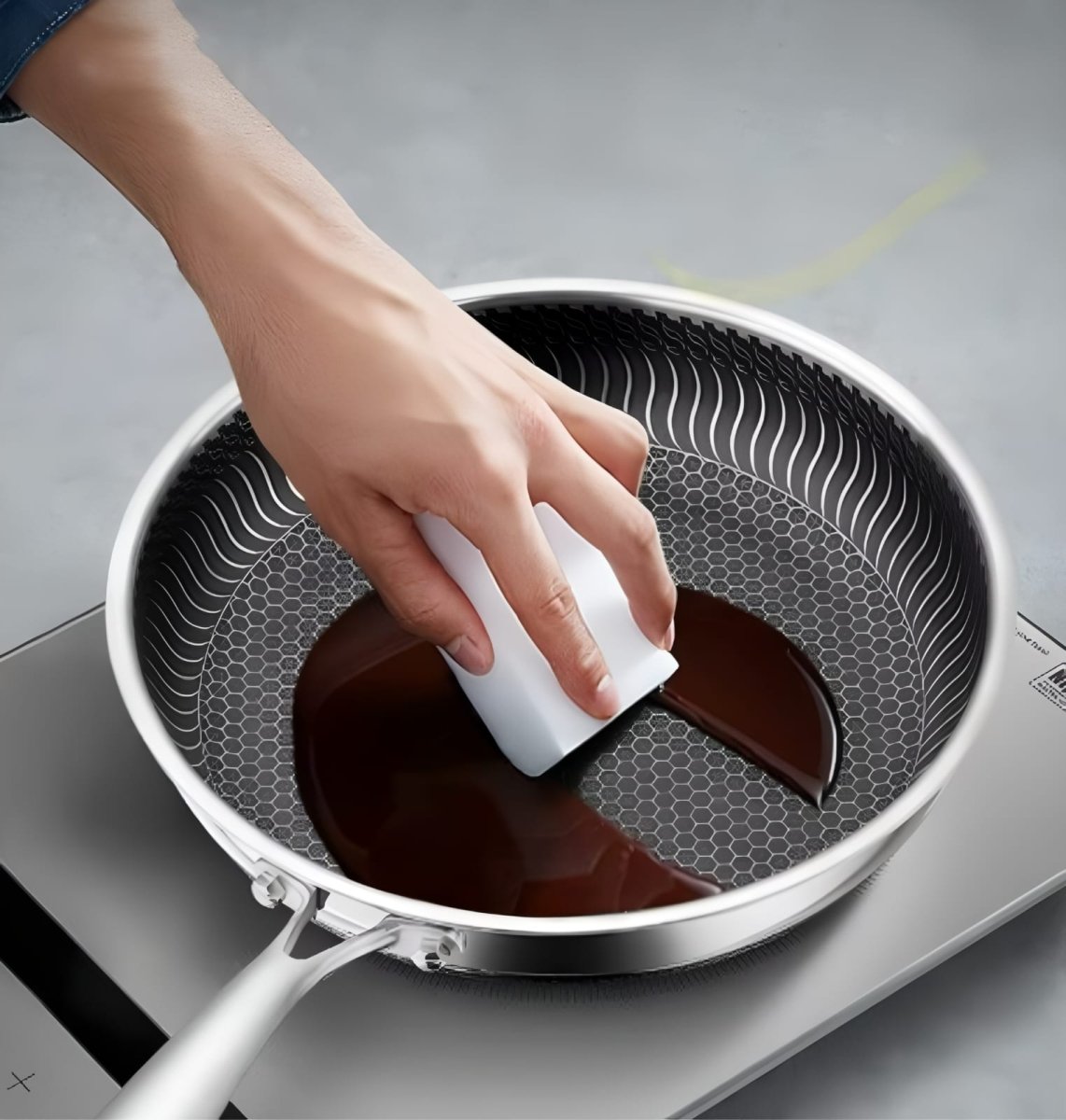 Premium Honeycomb Non-Stick Wok – Stainless Steel Perfect for Stir-Fry - Tegulane Global