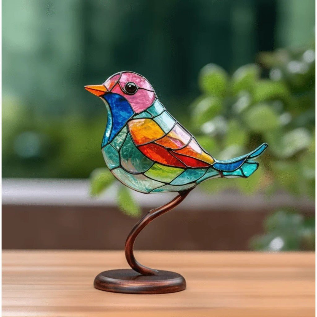 PrismBird Vintage Colorful Bird Ornament