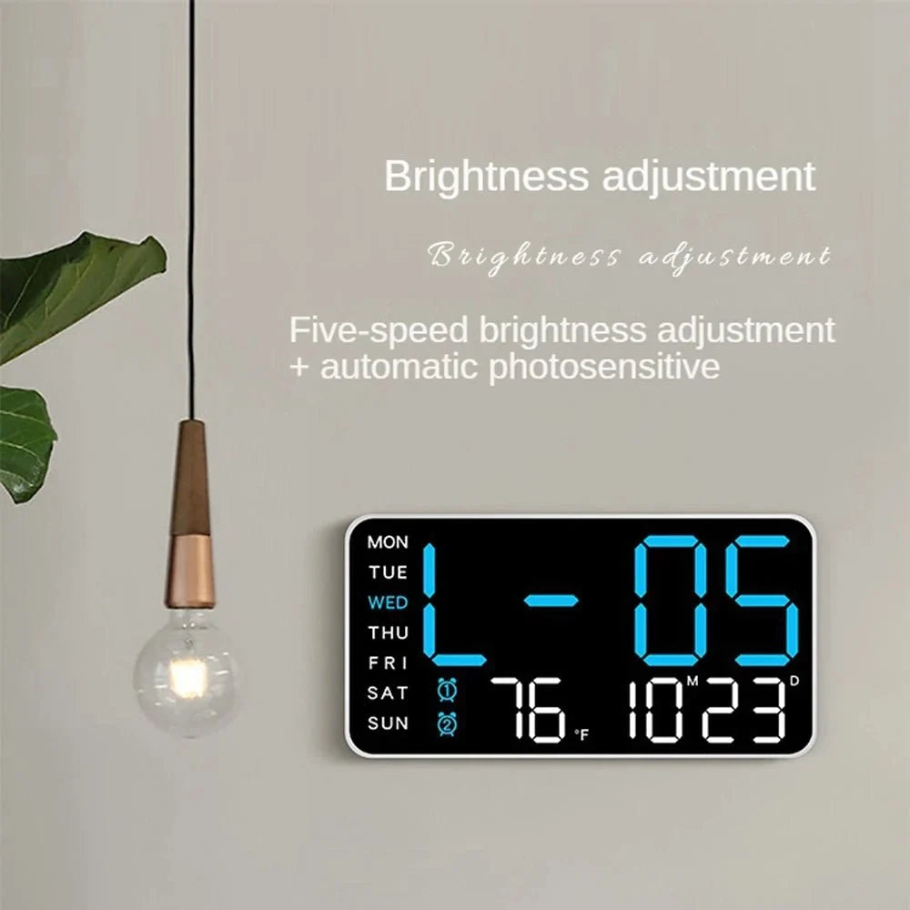Productivity LED Alarm Clock - Calendar & Voice Activated - Tegulane Global