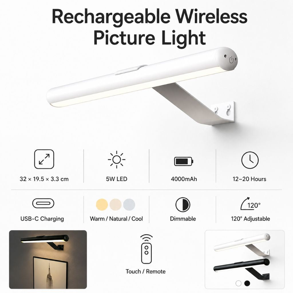 Rechargeable Wireless Picture Light - Tegulane Global