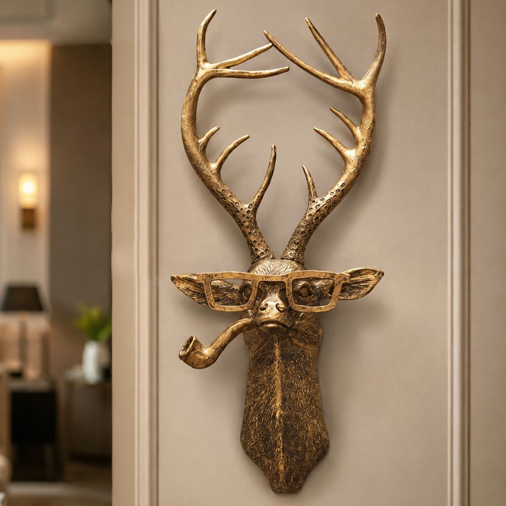 Resin Animal Head Wall Sculpture - Tegulane Global
