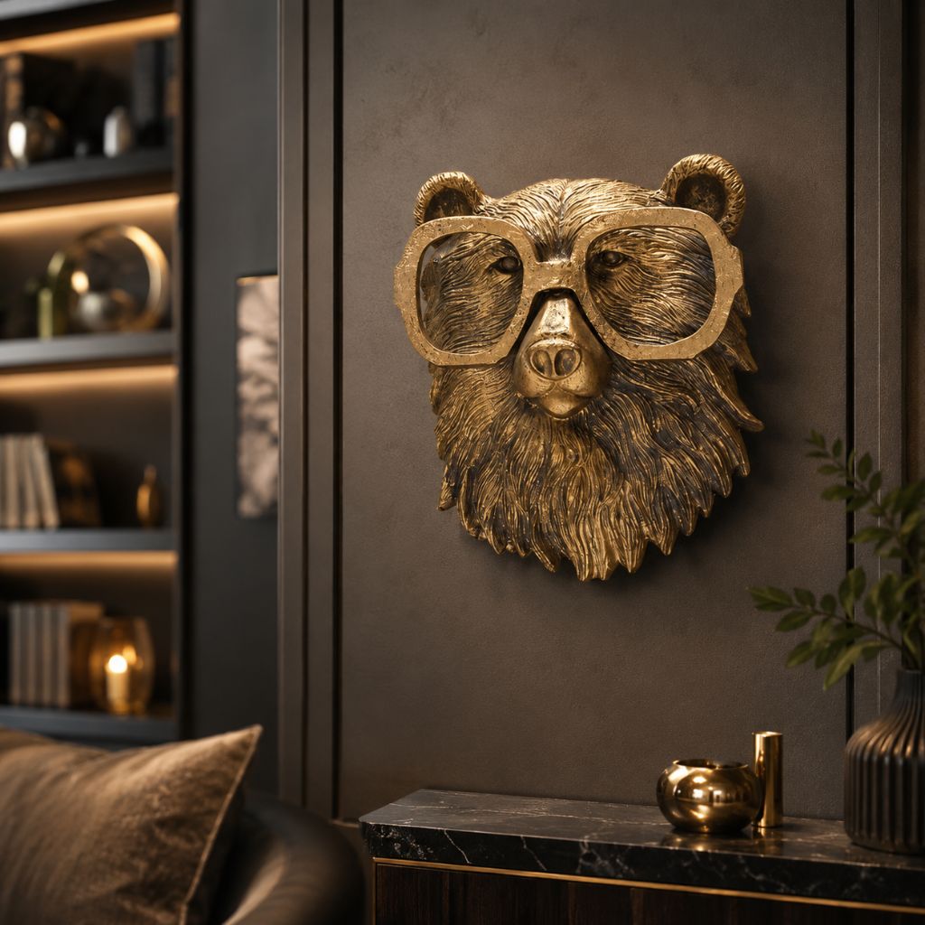 Resin Animal Head Wall Sculpture - Tegulane Global