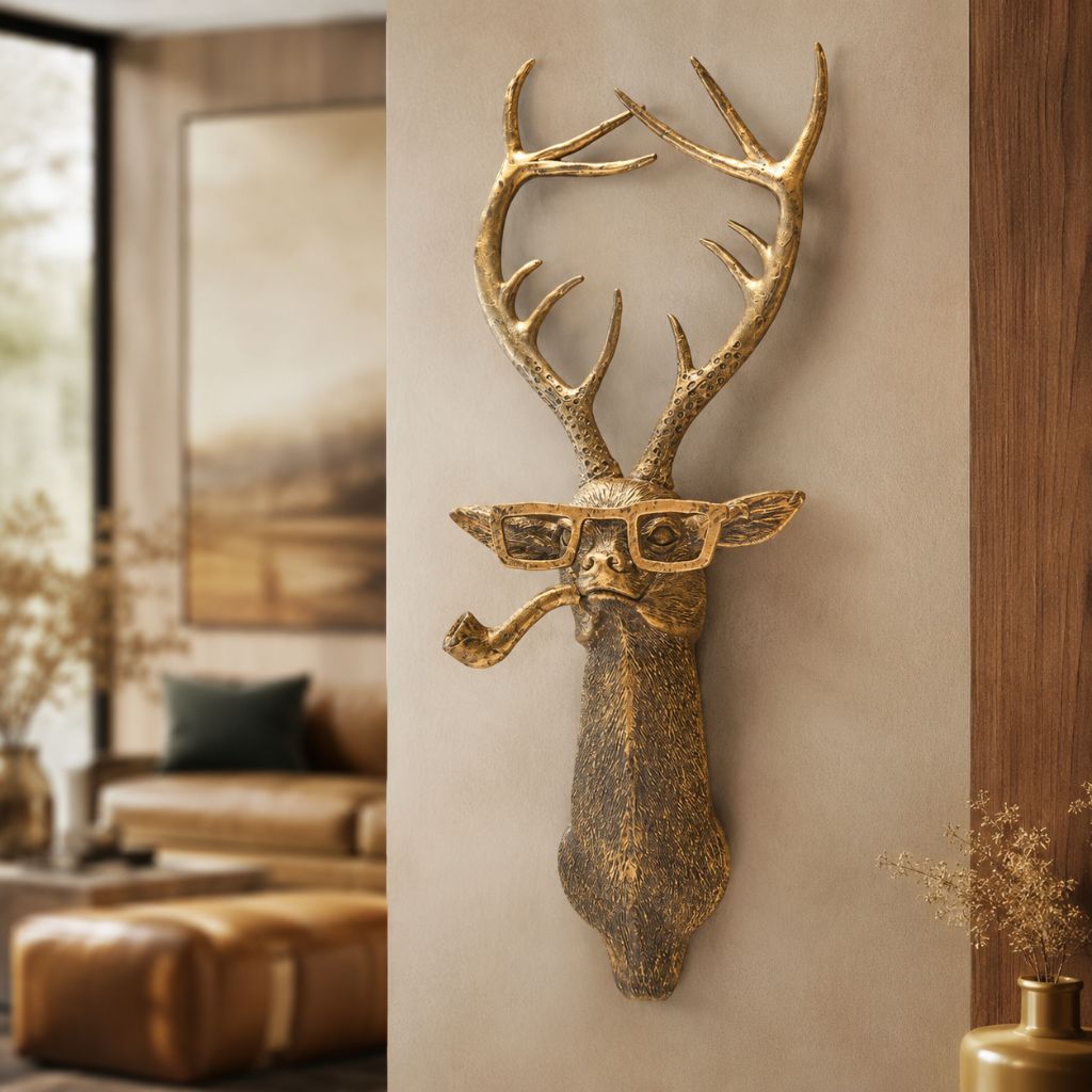 Resin Animal Head Wall Sculpture - Tegulane Global