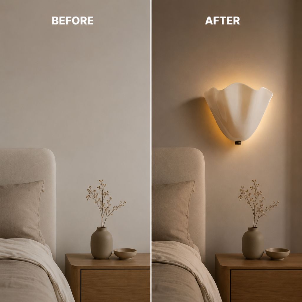 Retro Glass Shell Wall Light Sconce - Tegulane Global