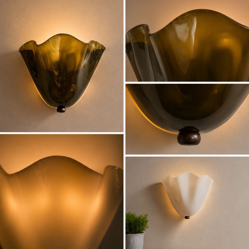 Retro Glass Shell Wall Light Sconce - Tegulane Global