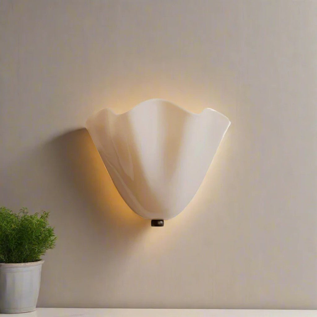 Retro Glass Shell Wall Light Sconce - Tegulane Global