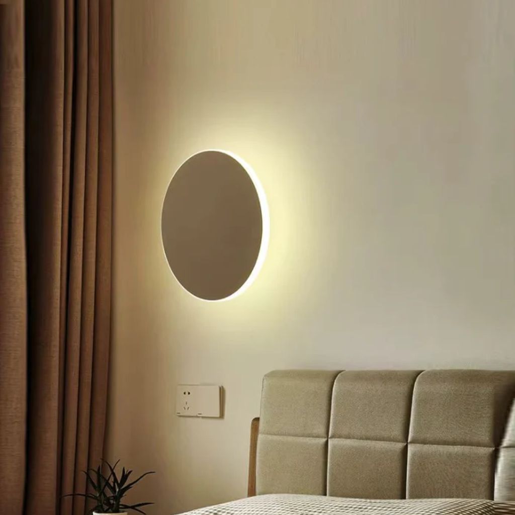Round Backlit Sconce LED Wall Light for Interiors - Tegulane Global