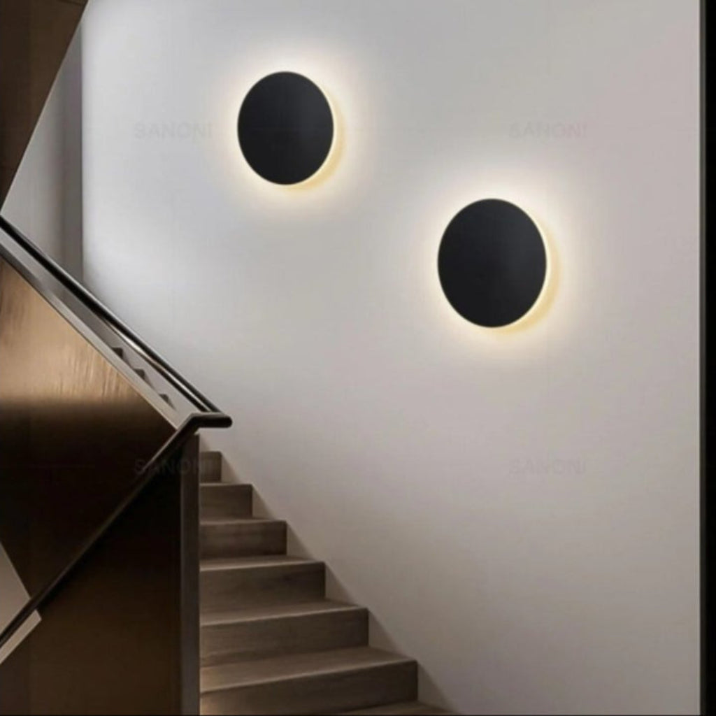 Round Backlit Sconce LED Wall Light for Interiors - Tegulane Global