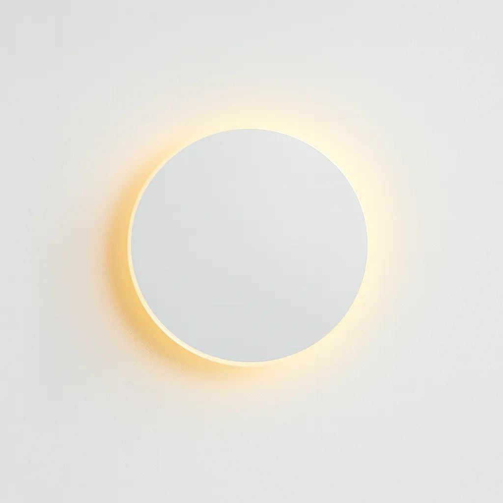 Round Backlit Sconce LED Wall Light for Interiors - Tegulane Global