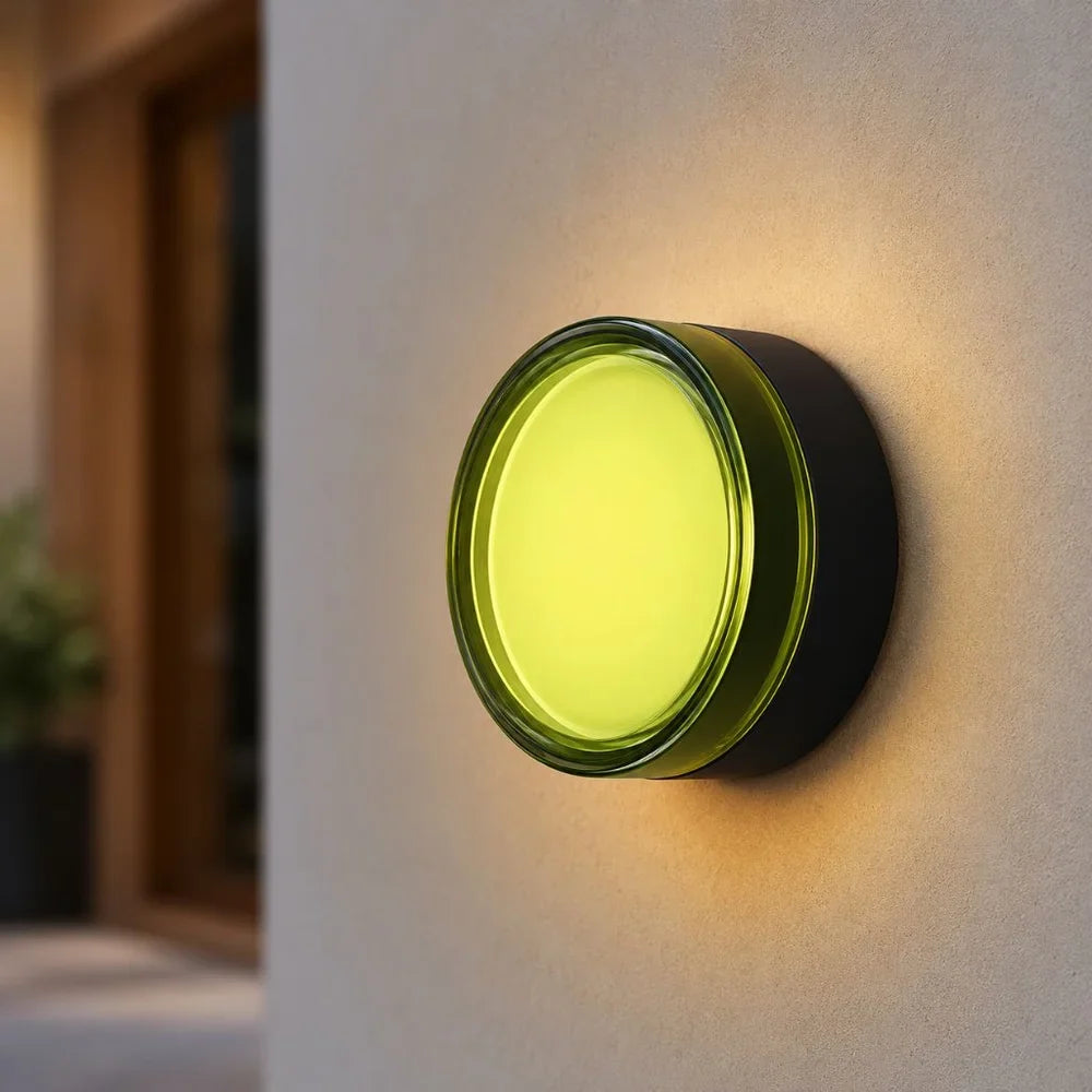 Round LED Wall Sconce IP65 CCT Switch Indoor Outdoor Lamp - Tegulane Global