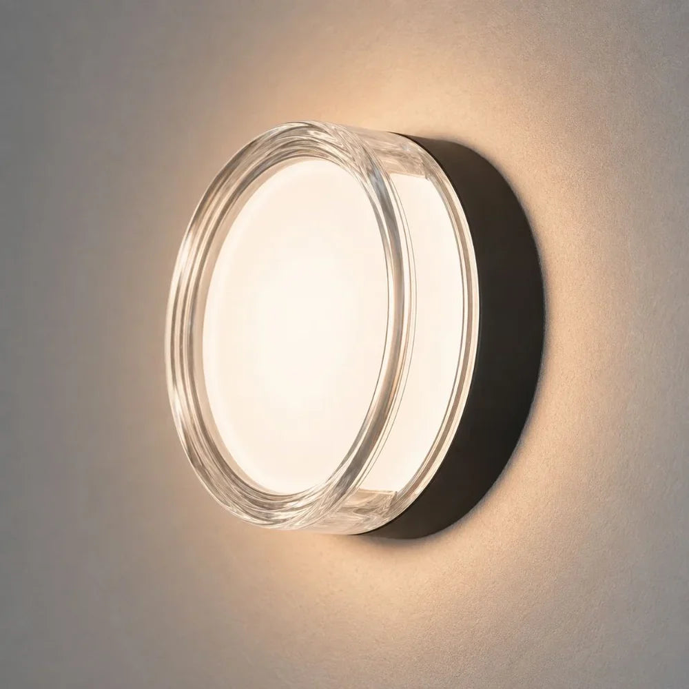 Round LED Wall Sconce IP65 CCT Switch Indoor Outdoor Lamp - Tegulane Global