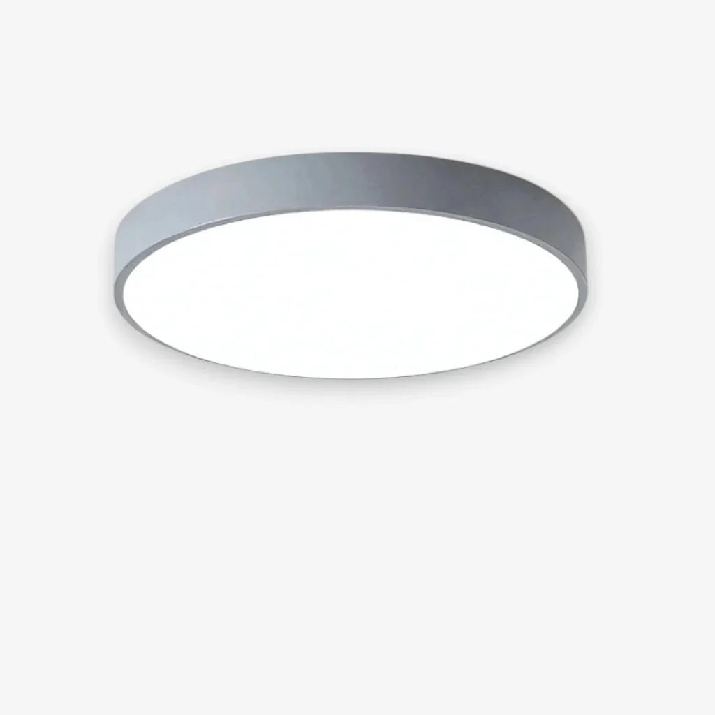 Round Slim Semi Flush Ceiling Light Fixture For Living Room - Tegulane Global
